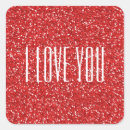 Search for i love you text stickers Red