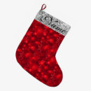 Search for silver glitter christmas stockings Red