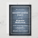 Search for blue housewarming party invitations Rustic