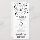 Search for concert invitations Black and white
