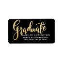 Search for black gold foil return address labels Script