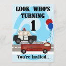 Search for police kids birthday invitations Emergency