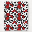 Search for red and white pattern mouse mats Flowers