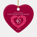 Search for 40th wedding anniversary christmas tree decorations Red