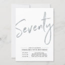 Search for silver 70th birthday invitations Simple
