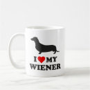 Search for i love my wiener mugs Heart