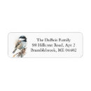 Search for maine return address labels Black capped chickadee