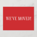 Search for bright red postcards Change of address