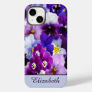 Search for purple pansy iphone cases Blue