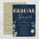 Search for royal blue bridal shower invitations Botanical