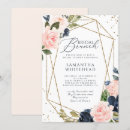 Search for navy and pink bridal shower invitations For her