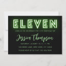 Search for 11th birthday invitations Neon birthday party