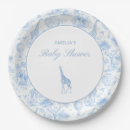 Search for blue toile plates Safari animals