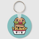 Search for burger and fries key rings Kawaii