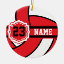 Search for volleyball coach christmas tree decorations Red