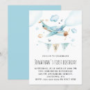 Search for aeroplane 1st birthday invitations Boy first birthday
