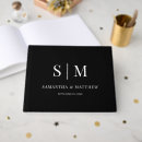 Search for black and white guest books Typography