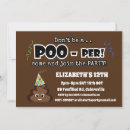Search for poop party invitations Kids