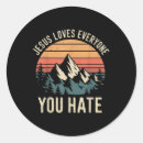 Search for love and hate stickers President