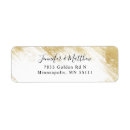 Search for brush stroke return address labels Gold