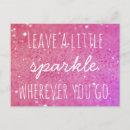 Search for leave postcards Leave a little sparkle