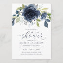 Search for navy and silver bridal shower invitations Blue