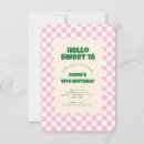 Search for retro sweet 16 invitations Sixteen