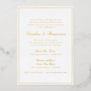 Search for gold border wedding invitations Minimalistic