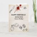 Search for detective birthday cards Crime scene