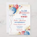 Search for patriotic 1st birthday invitations Firecracker