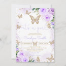 Search for butterfly baby girl shower invitations Gold