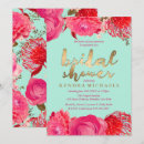 Search for mint and gold bridal shower invitations Floral