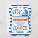 Search for blue and orange baby shower invitations Nautical