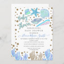 Search for seashell baby shower invitations Blue