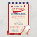 Search for vintage baseball baby shower invitations Retro