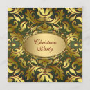 Search for green gold corporate christmas invitations Red
