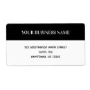 Search for business shipping labels Black and white