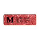 Search for red monogram return address labels Modern