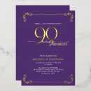 Search for surprise 90th birthday invitations Purple