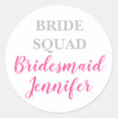 Search for bride squad stickers Pink