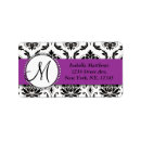 Search for purple damask return address labels Pattern