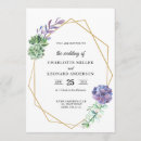 Search for succulent wedding invitations Purple
