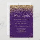 Search for purple black and gold invitations Glitter