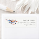 Search for pilot return address labels Watercolor