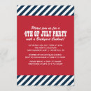 Search for july four invitations Stripes