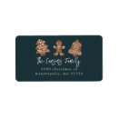 Search for gingerbread man return address labels Whimsical