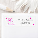 Search for 50th return address labels Pink and black