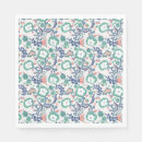 Search for floral print napkins Blue