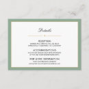 Search for green and gold wedding enclosure cards Minimal
