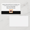 Search for trash removal business cards Hauling